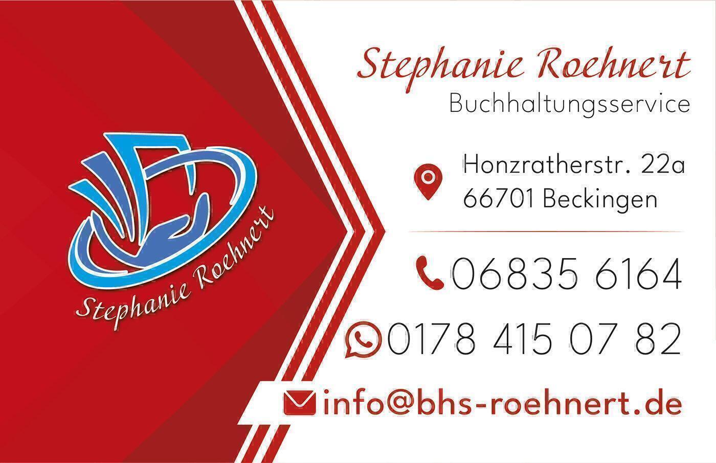 Visitenkarte Stephanie Roehnert Buchhaltungsservice